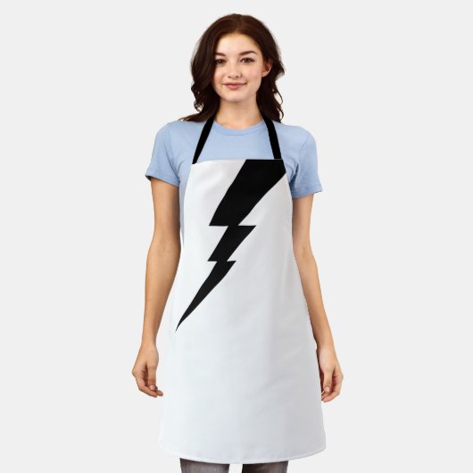 Tablier Éclair noir (Porté)