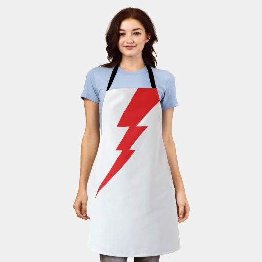 Tablier Éclair rouge (Porté)