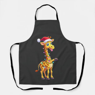 Tablier Éclairage de Noël de girafe Noël drôle girafe de N