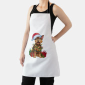 Tablier Éclairage Noël Chapeau chinois Chien chassé Christ (Insitu)