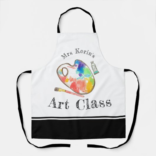 Tablier école d'art art art artiste apron (Recto)