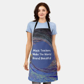 Tablier École de musique Merci Blue Spiral Swirl (Porté)