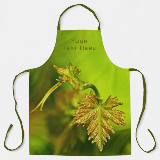 Tablier Écologiste de la feuille de vigne verte (Recto)