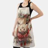 Tablier Écossais Highland Cow Apron - Amusant et fonctionn (Insitu)