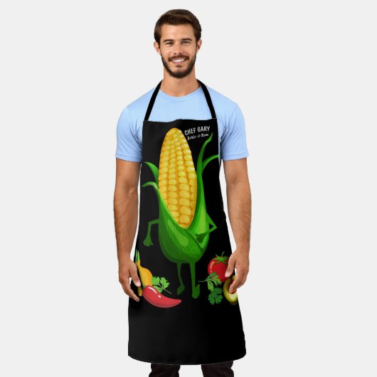 Tablier Ecouteur de maïs cuisine de cuisine personnalisée (Porté)