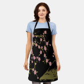 Tablier Écran Japonais Rose Sakura Or Noir (Porté)