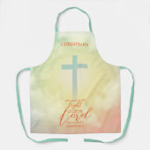 Tablier Écriture de Croix Ombre Radiant Personnalisée (Recto)