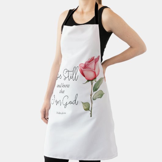 Tablier Écriture Soyez toujours et Sachez que je suis Dieu (Insitu)