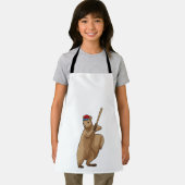 Tablier Écureuil au baseball avec batte de baseball (Insitu)