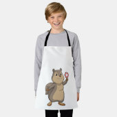 Tablier Écureuil au Poker avec des jetons de Poker (Porté)