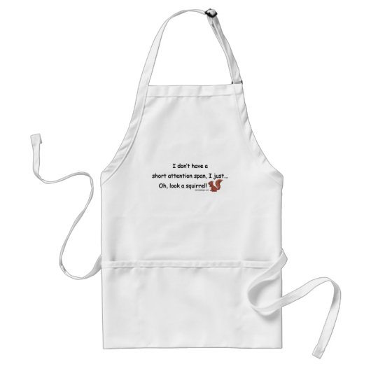 Tablier Écureuil court de durée d'attention (Devant)