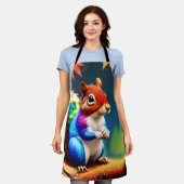 Tablier Écureuil mignon coloré assis-75463 (Porté)