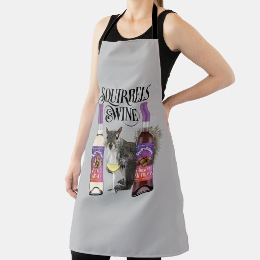 Tablier Écureuil & Vin - Amusant Écureuil et Vin D (Insitu)