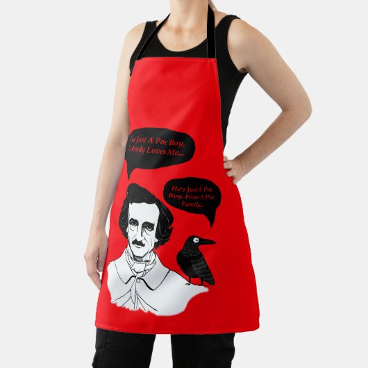 Tablier Edgar Allan Poe Boy et Raven (Insitu)