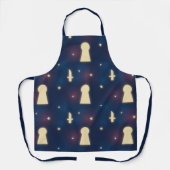 Tablier Edgy Apron Avec Étoiles, Couteaux Et Clavier Motif (Recto)
