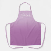 Tablier Editable Soft Mauve Ombre & White Text Script (Recto)