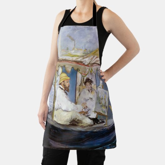 Tablier Edouard Manet - Monet dans son Studio Boat (Insitu)