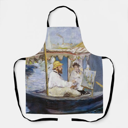Tablier Edouard Manet - Monet dans son Studio Boat (Recto)