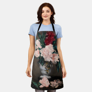 Tablier Edouard Manet - Vase de Pivoines sur Petit Piédouc