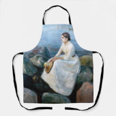Tablier Edvard Munch - Nuit d'été, Enger sur la plage (Recto)
