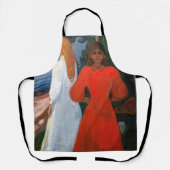 Tablier Edvard Munch - Rouge et Blanc (Recto)