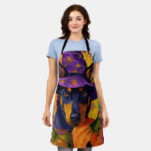 Tablier Éffrayant australien Kelpie Citrouille Halloween (Porté)