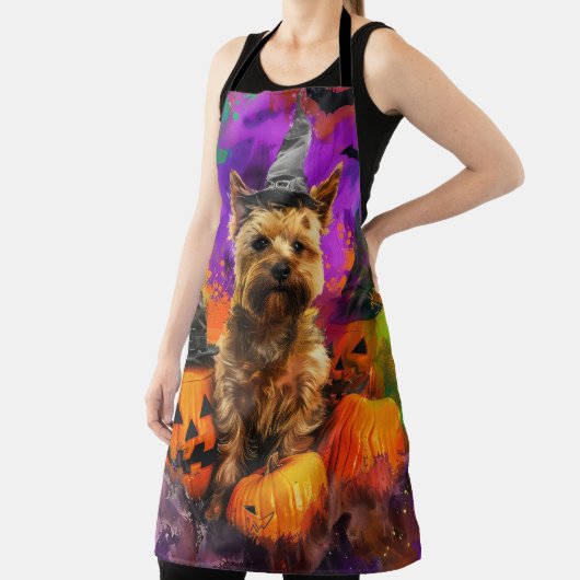 Tablier Éffrayant Cairn Terrier Chien Halloween sorcier Ci (Insitu)