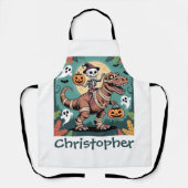 Tablier Éffrayant Dino Rider - Squelette sur Mummy T-Rex (Recto)