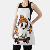 Tablier Éffrayant Halloween Patinage Citrouille Fantôme ép (Insitu)