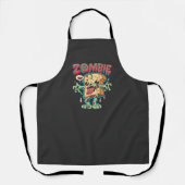 Tablier Éffrayant Halloween Zombie Toast Funny Halloween c (Recto)