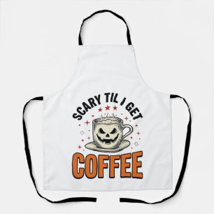 Tablier Effrayant jusqu'au café Vintage Halloween Café T-s