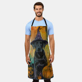 Tablier Éffrayant Labrador Chien Halloween Sorcière Et Cit (Porté)