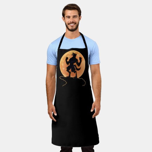 Tablier Effrayant loup-garou hurlant Trick ou traiter Hall (Porté)