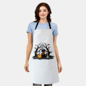 Tablier Éffrayant pattes et Citrouille Halloween Nights Cl (Porté)