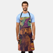 Tablier Éffrayant Poodle Chien Halloween sorcière et Citro (Porté)