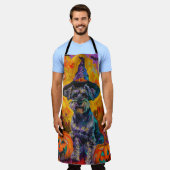 Tablier Éffrayant Schnauzer Chien Halloween sorcière et Ci (Porté)