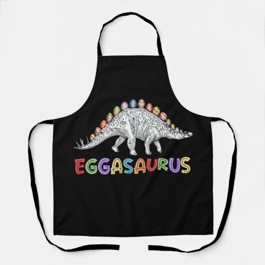 Tablier Eggasaurus Stegosaurus Egg Dinosaur Joyeux Pâques (Recto)