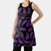 Tablier Eggplant Motif Personnaliser Apron (Insitu)