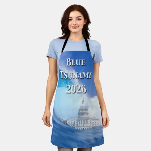 Tablier Élection Tsunami Bleu 2026 (Porté)