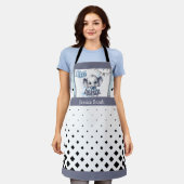 Tablier Éléfant Bleu Mignon - Petit Cacahuète (Porté)