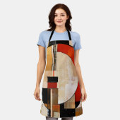 Tablier Elégance céleste : Exploration Abstraite en beige (Porté)