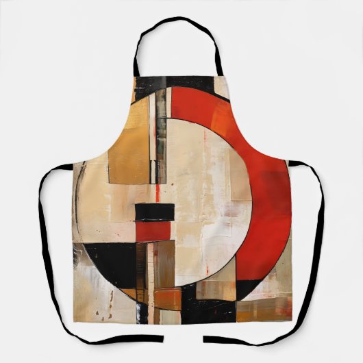 Tablier Elégance céleste : Exploration Abstraite en beige (Recto)