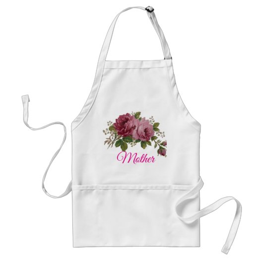 Tablier Élégance de rose de chou vintage (Devant)