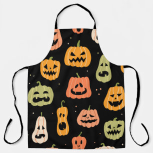 Tablier Élégance éffrayante : Art Citrouille d'Halloween