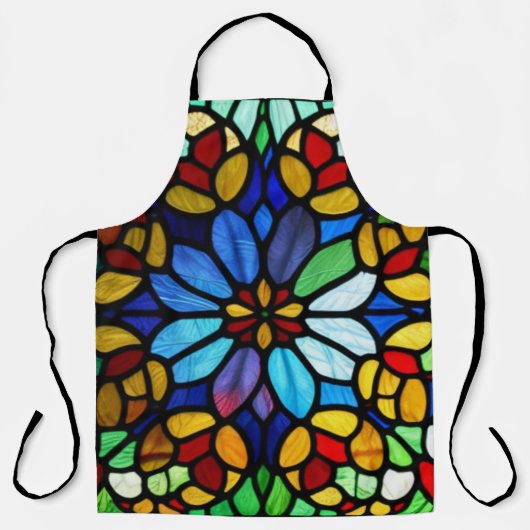 Tablier Élégance en verre floral (Recto)