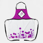 Tablier Élégance fleurit : Monogramme personnalisé (Recto)