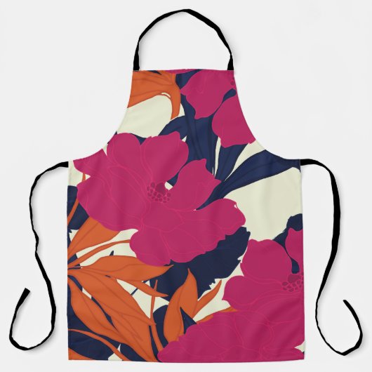 Tablier Élégance florale : motif abstrait (Recto)