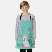 Tablier Élégance scandinave Lapin de Pâques mignon (Porté)