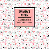 Tablier Elegant Anniversary Love Lettering Kitchen Apron