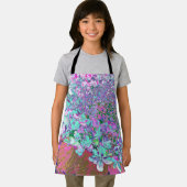 Tablier Elegant Aqua et Purple Limelight Hydrangea Détail (Insitu)